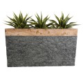 Τεχνητός Κήπος TOSCANE  Επιδαπέδιο Πολυεστερικό Τσιμεντένιο Κασπώ Γλάστρα -  Γκρι με Καφέ Μ110 x Π30 x Υ61cm