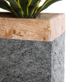 Τεχνητός Κήπος TOSCANE  Επιδαπέδιο Πολυεστερικό Τσιμεντένιο Κασπώ Γλάστρα -  Γκρι με Καφέ Μ110 x Π30 x Υ61cm