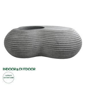 Τεχνητός Κήπος FLORENCE  Επιδαπέδιο Πολυεστερικό Τσιμεντένιο Κασπώ Γλάστρα -  Γκρι Μ130 x Π90 x Υ48cm