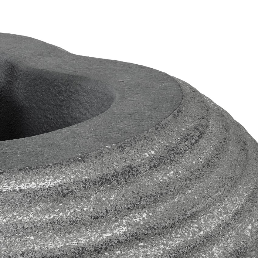 Τεχνητός Κήπος FLORENCE  Επιδαπέδιο Πολυεστερικό Τσιμεντένιο Κασπώ Γλάστρα -  Γκρι Μ130 x Π90 x Υ48cm