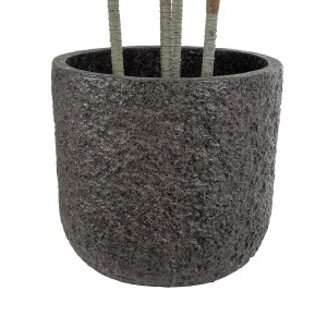 Τεχνητός Κήπος LUCCA  Επιδαπέδιο Πολυεστερικό Τσιμεντένιο Κασπώ Γλάστρα -  Καφέ Φ31 x Υ28cm