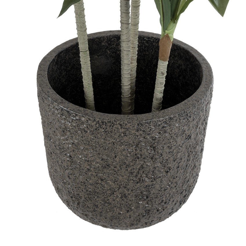 Τεχνητός Κήπος LUCCA  Επιδαπέδιο Πολυεστερικό Τσιμεντένιο Κασπώ Γλάστρα -  Καφέ Φ31 x Υ28cm