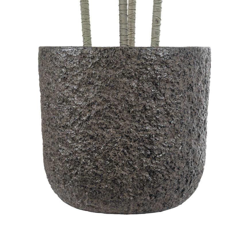 Τεχνητός Κήπος LUCCA  Επιδαπέδιο Πολυεστερικό Τσιμεντένιο Κασπώ Γλάστρα -  Καφέ Φ31 x Υ28cm