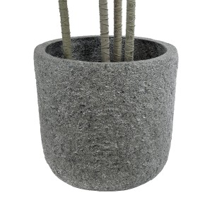 Τεχνητός Κήπος ERICE  Επιδαπέδιο Πολυεστερικό Τσιμεντένιο Κασπώ Γλάστρα -  Γκρι Φ25 x Υ23cm