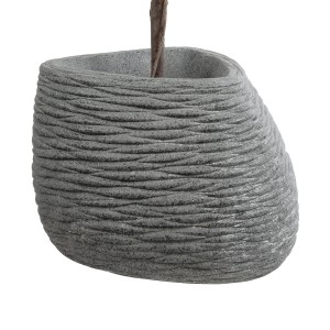 Τεχνητός Κήπος RONDA  Επιδαπέδιο Πολυεστερικό Τσιμεντένιο Κασπώ Γλάστρα -  Γκρι Μ63 x Π41 x Υ47cm