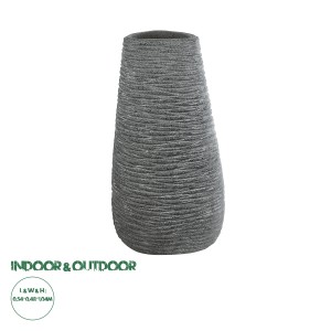 Τεχνητός Κήπος RONDA  Επιδαπέδιο Πολυεστερικό Τσιμεντένιο Κασπώ Γλάστρα -  Γκρι Μ54 x Π48 x Υ104cm