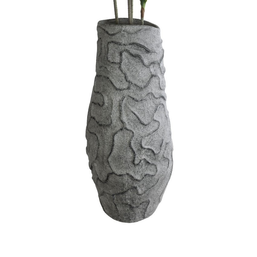 Τεχνητός Κήπος GALICIA  Επιδαπέδιο Πολυεστερικό Τσιμεντένιο Κασπώ Γλάστρα -  Γκρι Φ50 x Υ110cm