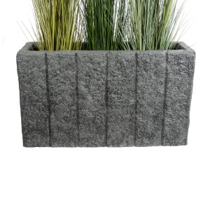 Τεχνητός Κήπος PELLEGRINO  Επιδαπέδιο Πολυεστερικό Τσιμεντένιο Κασπώ Γλάστρα -  Γκρι Μ100 x Π31 x Υ60cm
