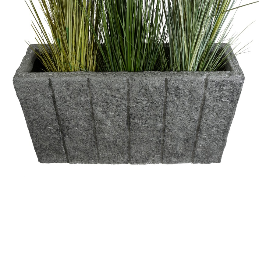 Τεχνητός Κήπος PELLEGRINO  Επιδαπέδιο Πολυεστερικό Τσιμεντένιο Κασπώ Γλάστρα -  Γκρι Μ100 x Π31 x Υ60cm