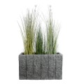 Τεχνητός Κήπος PELLEGRINO  Επιδαπέδιο Πολυεστερικό Τσιμεντένιο Κασπώ Γλάστρα -  Γκρι Μ100 x Π31 x Υ60cm