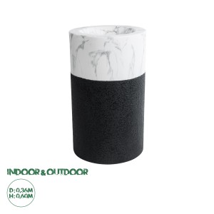 Τεχνητός Κήπος ALMUDENA  Επιδαπέδιο Πολυεστερικό Τσιμεντένιο Κασπώ Γλάστρα -  Μαύρο με Λευκό Φ36 x Υ60cm Τεχνητός Κήπος ALMUDENA  Επιδαπέδιο Πολυεστερικό Τσιμεντένιο Κασπώ Γλάστρα -  Μαύρο με Λευκό Φ36 x Υ60cm