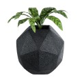 Τεχνητός Κήπος CARNABY  Επιδαπέδιο Πολυεστερικό Τσιμεντένιο Κασπώ Γλάστρα -  Μαύρο Μ38 x Π38 x Υ38cm