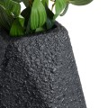 Τεχνητός Κήπος GREENWICH  Επιδαπέδιο Πολυεστερικό Τσιμεντένιο Κασπώ Γλάστρα -  Μαύρο Μ20 x Π14 x Υ32cm