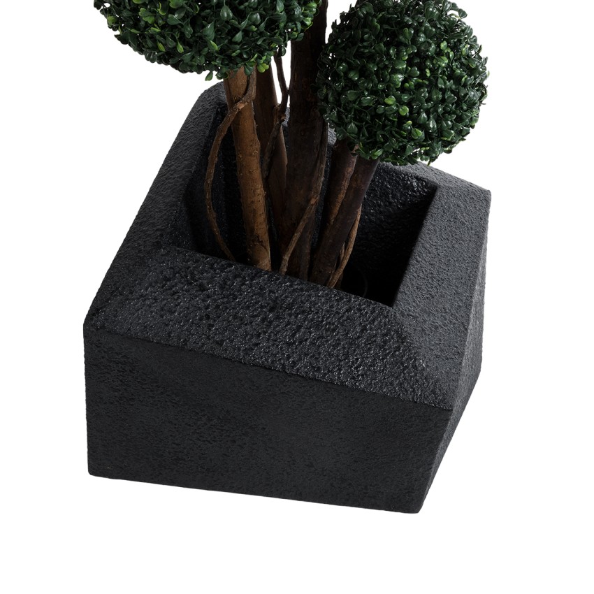 Τεχνητός Κήπος CAMDEN  Επιδαπέδιο Πολυεστερικό Τσιμεντένιο Κασπώ Γλάστρα -  Μαύρο Μ49 x Π49 x Υ44cm