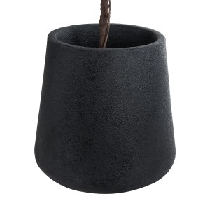 Τεχνητός Κήπος SOHO  Επιδαπέδιο Πολυεστερικό Τσιμεντένιο Κασπώ Γλάστρα -  Μαύρο Φ65 x Υ60cm