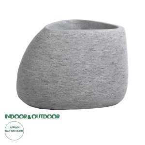 Τεχνητός Κήπος OXFORD  Επιδαπέδιο Πολυεστερικό Τσιμεντένιο Κασπώ Γλάστρα -  Γκρι Μ60 x Π55 x Υ43cm