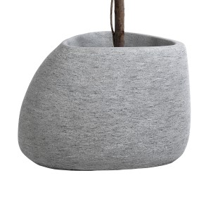 Τεχνητός Κήπος OXFORD  Επιδαπέδιο Πολυεστερικό Τσιμεντένιο Κασπώ Γλάστρα -  Γκρι Μ60 x Π55 x Υ43cm