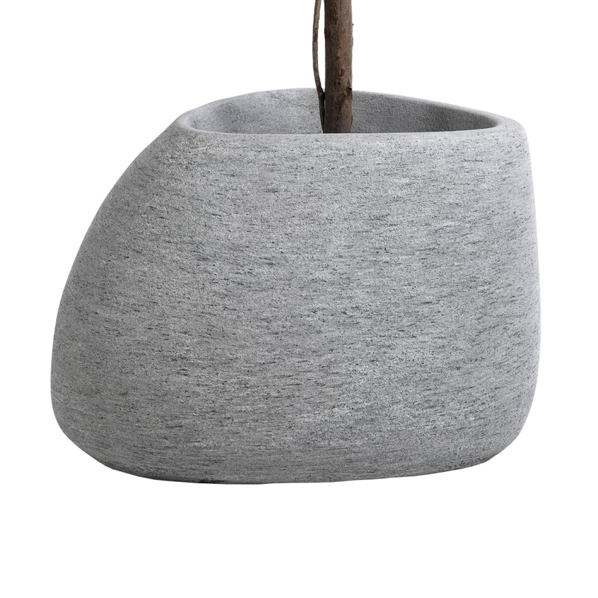 Τεχνητός Κήπος OXFORD  Επιδαπέδιο Πολυεστερικό Τσιμεντένιο Κασπώ Γλάστρα -  Γκρι Μ60 x Π55 x Υ43cm