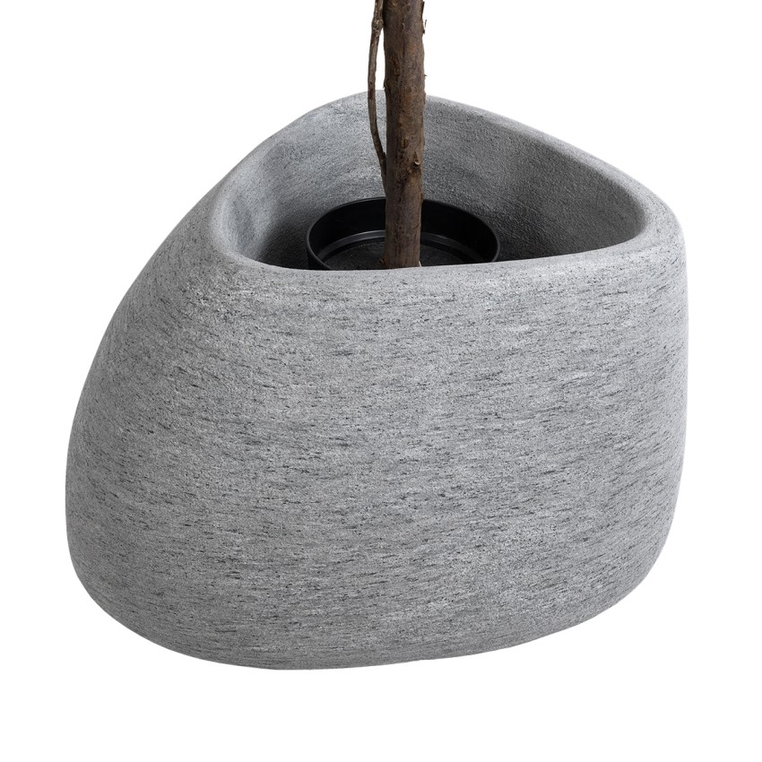 Τεχνητός Κήπος OXFORD  Επιδαπέδιο Πολυεστερικό Τσιμεντένιο Κασπώ Γλάστρα -  Γκρι Μ60 x Π55 x Υ43cm