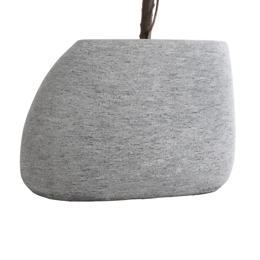 Τεχνητός Κήπος OXFORD  Επιδαπέδιο Πολυεστερικό Τσιμεντένιο Κασπώ Γλάστρα -  Γκρι Μ60 x Π55 x Υ43cm