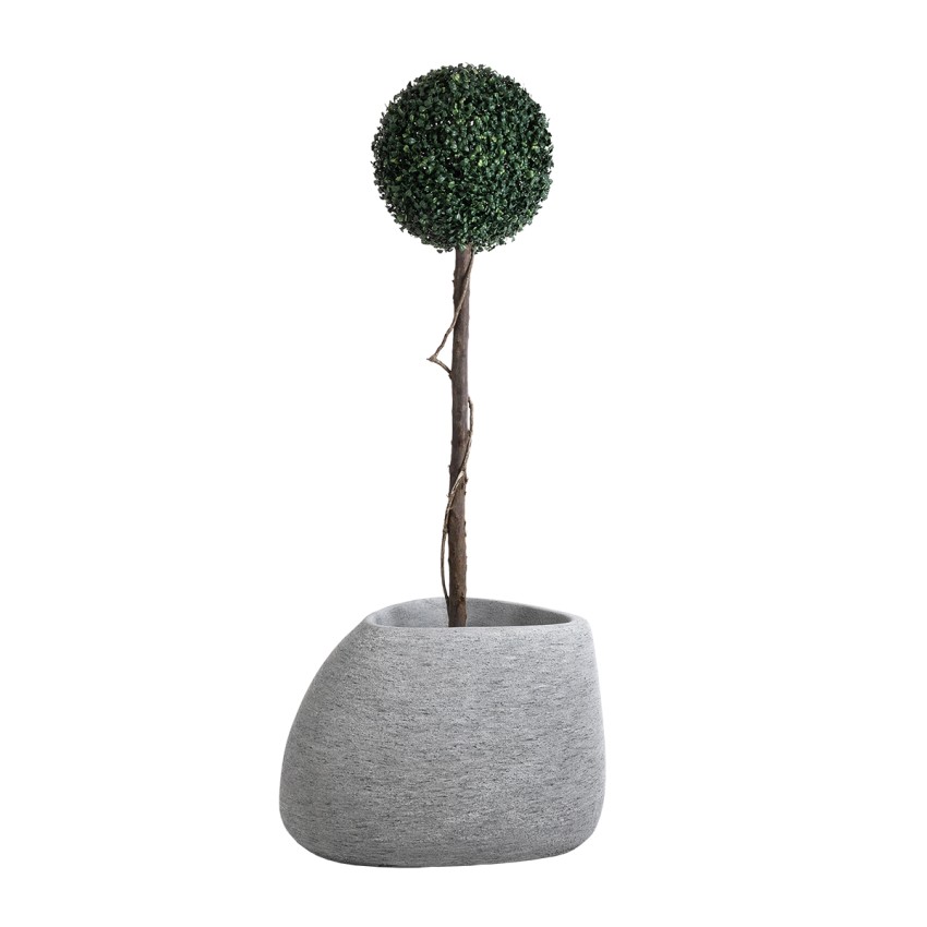 Τεχνητός Κήπος OXFORD  Επιδαπέδιο Πολυεστερικό Τσιμεντένιο Κασπώ Γλάστρα -  Γκρι Μ60 x Π55 x Υ43cm