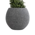 Τεχνητός Κήπος COLUMBIA  Επιδαπέδιο Πολυεστερικό Τσιμεντένιο Κασπώ Γλάστρα -  Γκρι Φ40 x Υ35cm