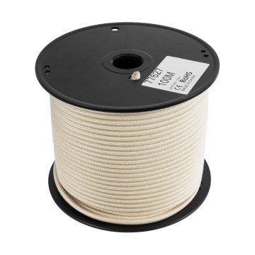 Στρογγυλό Υφασμάτινο Καλώδιο 1m 2 x 0.75mm² Μπεζ