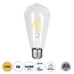 Λάμπα LED Long Filament E27 ST64 Αχλάδι 4W 400lm 360° AC 220-240V IP20 Φ6.4 x Υ14cm Θερμό Λευκό 2700K με Διάφανο Γυαλί Dimmable