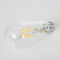 Λάμπα LED Long Filament E27 ST64 Αχλάδι 4W 400lm 360° AC 220-240V IP20 Φ6.4 x Υ14cm Θερμό Λευκό 2700K με Διάφανο Γυαλί Dimmable