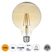Λάμπα LED Long Filament E27 G125 Γλόμπος 8W 720lm 360° AC 220-240V IP20 Φ12.5 x Υ18cm Ultra Θερμό Λευκό 2200 K με Μελί Γυαλί Dimmable