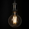 Λάμπα LED Long Filament E27 G95 Γλόμπος 4W 840lm 360° AC 220-240V IP20 Φ9.5 x Υ13.8cm Θερμό Λευκό 2700K με Διάφανο Γυαλί - Pro Series 210lm/W - A Ενεργειακή Κλάση