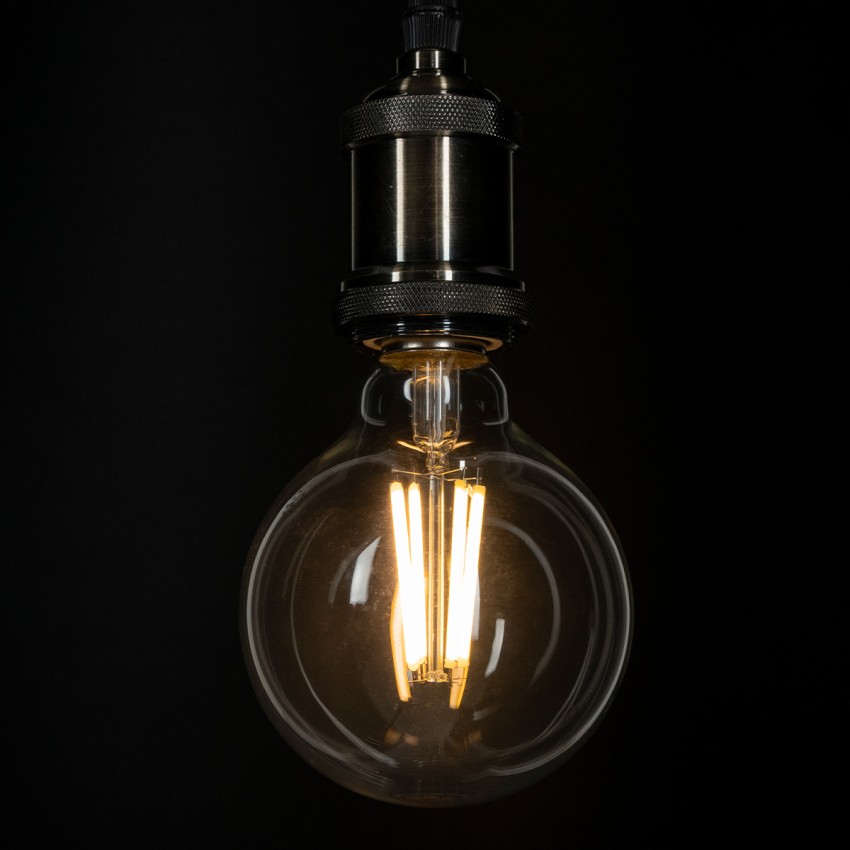 Λάμπα LED Long Filament E27 G95 Γλόμπος 4W 840lm 360° AC 220-240V IP20 Φ9.5 x Υ13.8cm Θερμό Λευκό 2700K με Διάφανο Γυαλί - Pro Series 210lm/W - A Ενεργειακή Κλάση