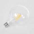 Λάμπα LED Long Filament E27 G125 Γλόμπος 4W 840lm 360° AC 220-240V IP20 Φ12.5 x Υ13.8cm Θερμό Λευκό 2700K με Διάφανο Γυαλί - Pro Series 210lm/W - A Ενεργειακή Κλάση