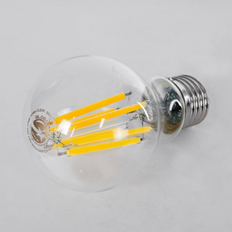 Λάμπα LED Long Filament E27 A60 Γλόμπος 7W 1470lm 360° AC 220-240V IP20 Φ6 x Υ11cm Θερμό Λευκό 2700K με Διάφανο Γυαλί - Pro Series 210lm/W - A Ενεργειακή Κλάση