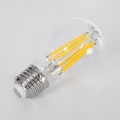 Λάμπα LED Long Filament E27 A60 Γλόμπος 7W 1470lm 360° AC 220-240V IP20 Φ6 x Υ11cm Θερμό Λευκό 2700K με Διάφανο Γυαλί - Pro Series 210lm/W - A Ενεργειακή Κλάση