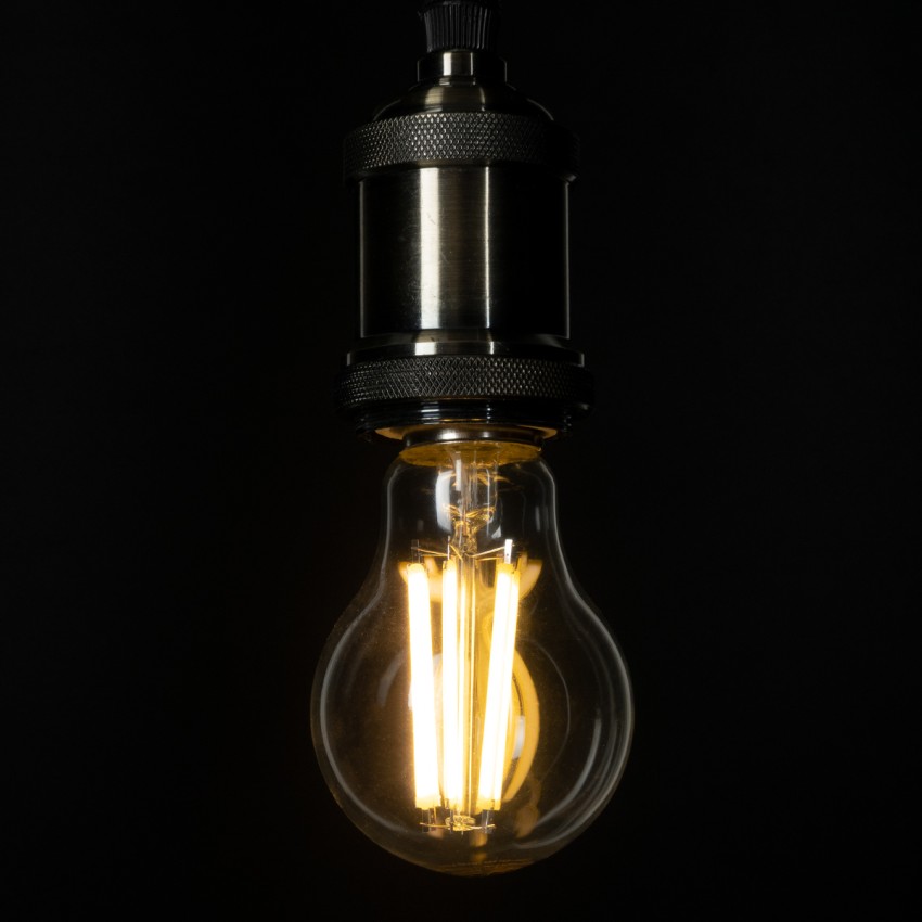 Λάμπα LED Long Filament E27 A60 Γλόμπος 7W 1470lm 360° AC 220-240V IP20 Φ6 x Υ11cm Θερμό Λευκό 2700K με Διάφανο Γυαλί - Pro Series 210lm/W - A Ενεργειακή Κλάση