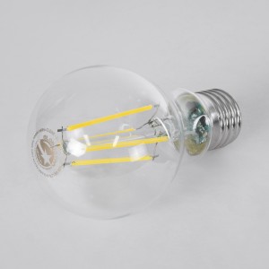 Λάμπα LED Long Filament E27 A60 Γλόμπος 4W 840lm 360° AC 220-240V IP20 Φ6 x Υ11cm Φυσικό Λευκό 4000K με Διάφανο Γυαλί - Pro Series 210lm/W - A Ενεργειακή Κλάση