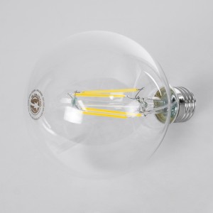Λάμπα LED Long Filament E27 G95 Γλόμπος 4W 840lm 360° AC 220-240V IP20 Φ9.5 x Υ13.8cm Φυσικό Λευκό 4000K με Διάφανο Γυαλί - Pro Series 210lm/W - A Ενεργειακή Κλάση