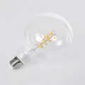 Λάμπα LED  Soft S Spiral Filament E27 G125 Γλόμπος 4W 300lm 360° AC 220-240V IP20 Φ12.5 x Υ18cm Θερμό Λευκό 2700K με Διάφανο Γυαλί Dimmable