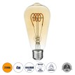Λάμπα LED Soft T Spiral Filament E27 ST64 Αχλάδι 4W 280lm 360° AC 220-240V IP20 Φ6.4 x Υ14cm Ultra Θερμό Λευκό 2200K με Μελί Γυαλί Dimmable