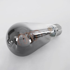 Λάμπα LED Soft S Spiral Filament E27 ST64 Αχλάδι 4W 280lm 360° AC 220-240V IP20 Φ6.4 x Υ14cm Θερμό Λευκό 2700K με Φιμέ Γυαλί Dimmable