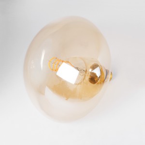 Λάμπα LED Soft T Spiral Filament E27 MR200 MUSHROOM Γλόμπος 4W 280lm 360° AC 220-240V IP20 Φ20 x Υ20cm Ultra Θερμό Λευκό 2200K με Μελί Γυαλί Dimmable