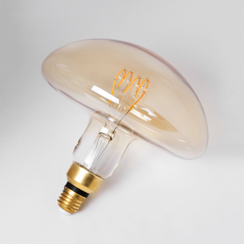 Λάμπα LED Soft T Spiral Filament E27 MR200 MUSHROOM Γλόμπος 4W 280lm 360° AC 220-240V IP20 Φ20 x Υ20cm Ultra Θερμό Λευκό 2200K με Μελί Γυαλί Dimmable