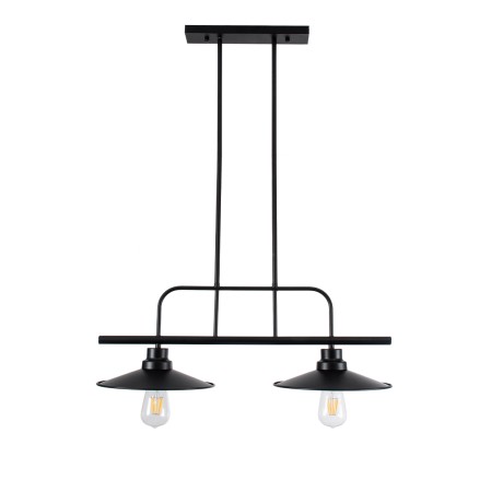 GLOBOSTAR® REGAL  Vintage Φωτιστικό Οροφής με Ντουί 2 x E27 AC 220-240V IP20 - Μαύρο - Μ67 x Π26 x Υ85cm