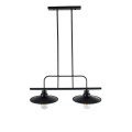 GLOBOSTAR® REGAL  Vintage Φωτιστικό Οροφής με Ντουί 2 x E27 AC 220-240V IP20 - Μαύρο - Μ67 x Π26 x Υ85cm