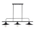 GLOBOSTAR® REGAL  Vintage Φωτιστικό Οροφής με Ντουί 3 x E27 AC 220-240V IP20 - Μαύρο - Μ110 x Π26 x Υ75cm
