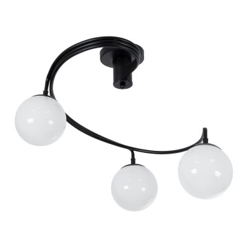 GLOBOSTAR® SELINA  Μοντέρνο Φωτιστικό Οροφής με Ντουί 3 x E27 AC 220-240V IP20 - Μαύρο & Λευκό - Μ60 x Π60 x Υ45cm