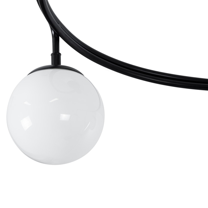 GLOBOSTAR® SELINA  Μοντέρνο Φωτιστικό Οροφής με Ντουί 3 x E27 AC 220-240V IP20 - Μαύρο & Λευκό - Μ60 x Π60 x Υ45cm