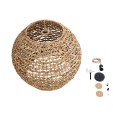 GLOBOSTAR® MANGATA  Boho Κρεμαστό Φωτιστικό Οροφής με Ντουί 1 x E27 AC 220-240V IP20 - Καφέ - Μ60 x Π60 x Υ50cm