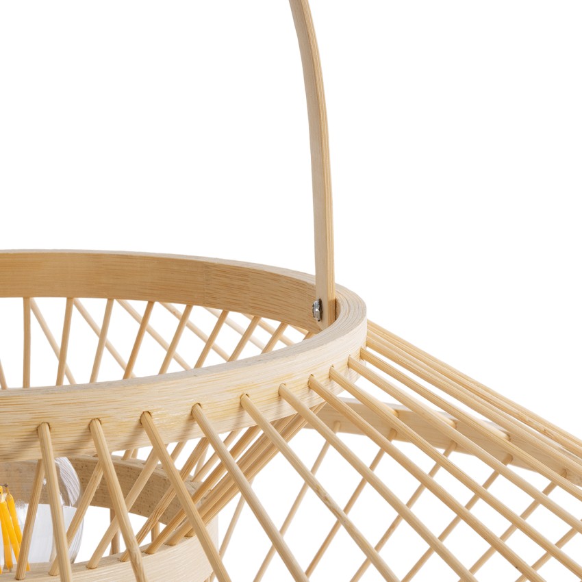 GLOBOSTAR® SORENIA  Boho Επιδαπέδιο Φωτιστικό με Ντουί 1 x E27 AC 220-240V IP20 - Μπεζ - Μ50 x Π50 x Υ18cm